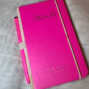 Ted Baker London Hot to JotPink Mini Notebook and Pen - NWT